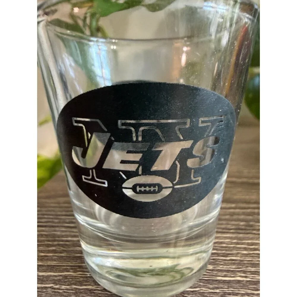 JETS football shot glass